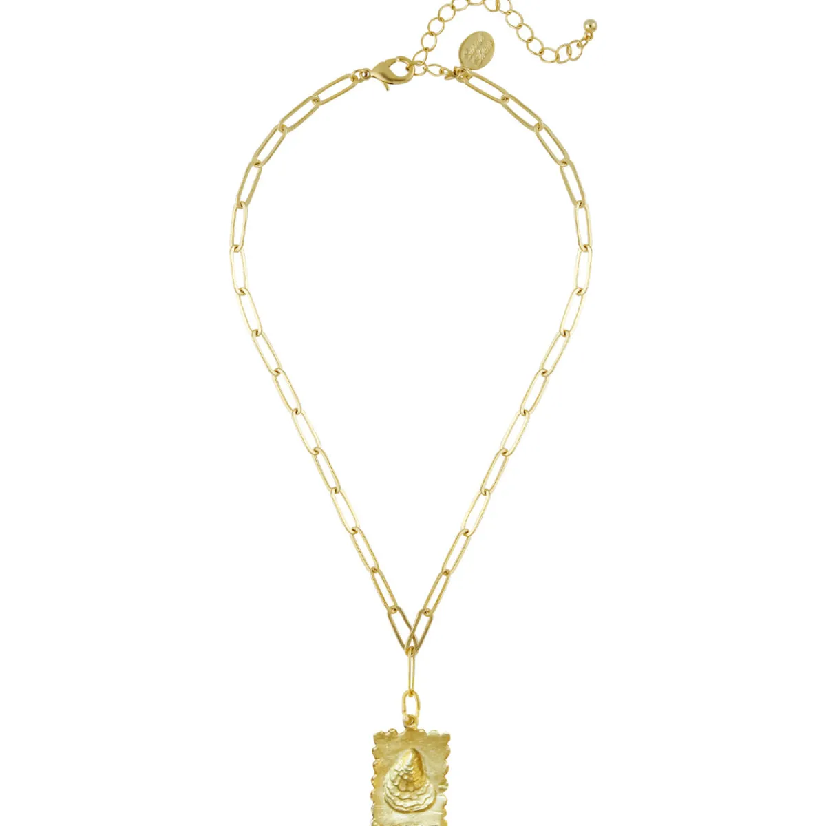 Oyster Stamp Necklace|Susan Shaw Sale