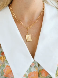 Oyster Stamp Necklace|Susan Shaw Sale