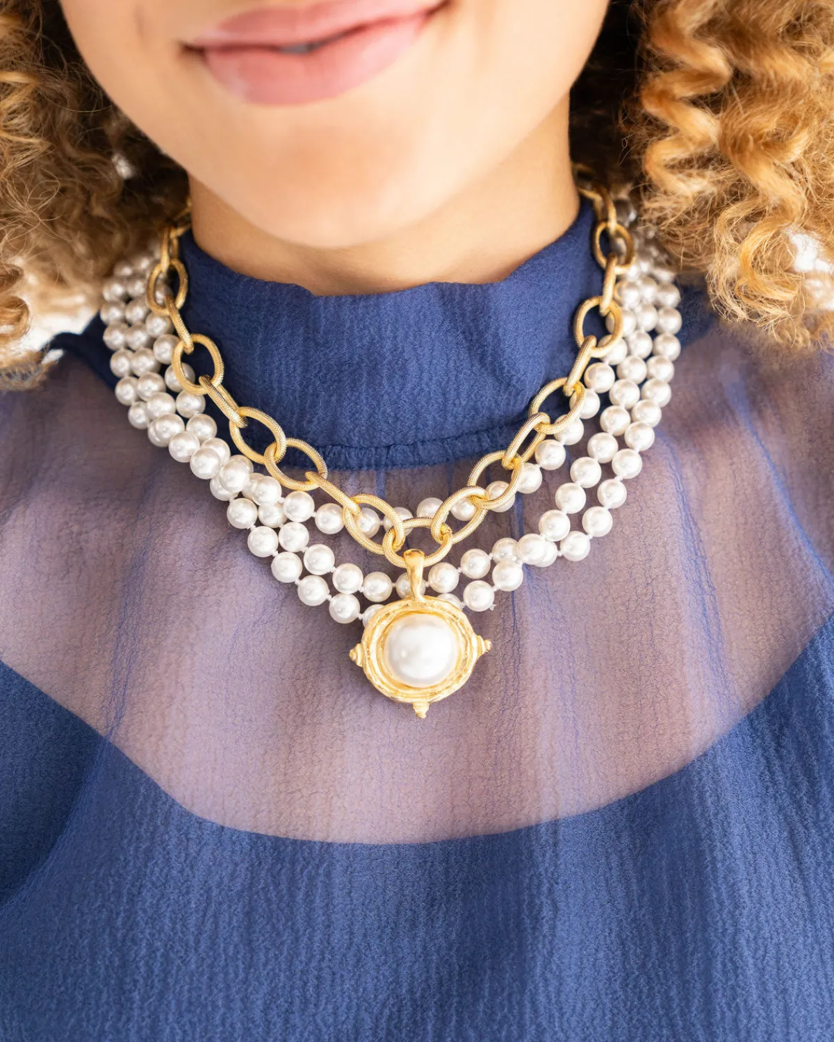 Pearl Cab Multi-Strand Pearl Necklace|Susan Shaw New