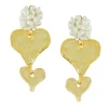 Pearl Cluster Heart Stack Earrings|Susan Shaw Clearance