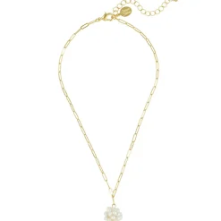 Pearl Cluster Paperclip Necklace|Susan Shaw New