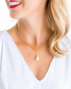 Pearl Paperclip Necklace|Susan Shaw Clearance