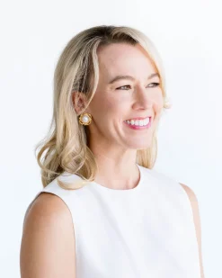 Pearl Scroll Studs|Susan Shaw Online