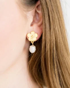 Poppy Pearl Drop Earrings|Susan Shaw Discount