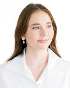 Poppy Pearl Drop Earrings|Susan Shaw Discount