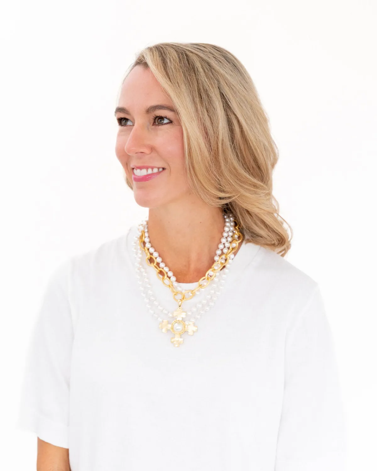 Quad Cross Multi-Strand Pearl Necklace|Susan Shaw Discount