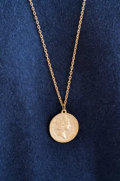 Queen Elizabeth Coin Long Necklace|Susan Shaw Online