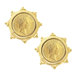 Queen Elizabeth II Coin Studs|Susan Shaw Online