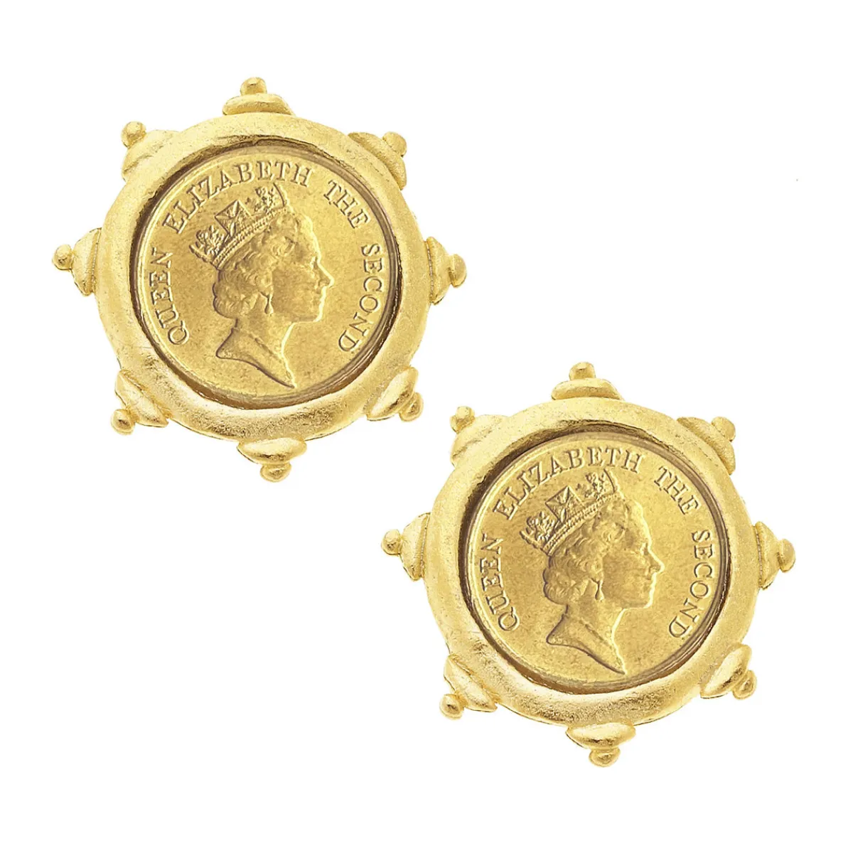 Queen Elizabeth II Coin Studs|Susan Shaw Online