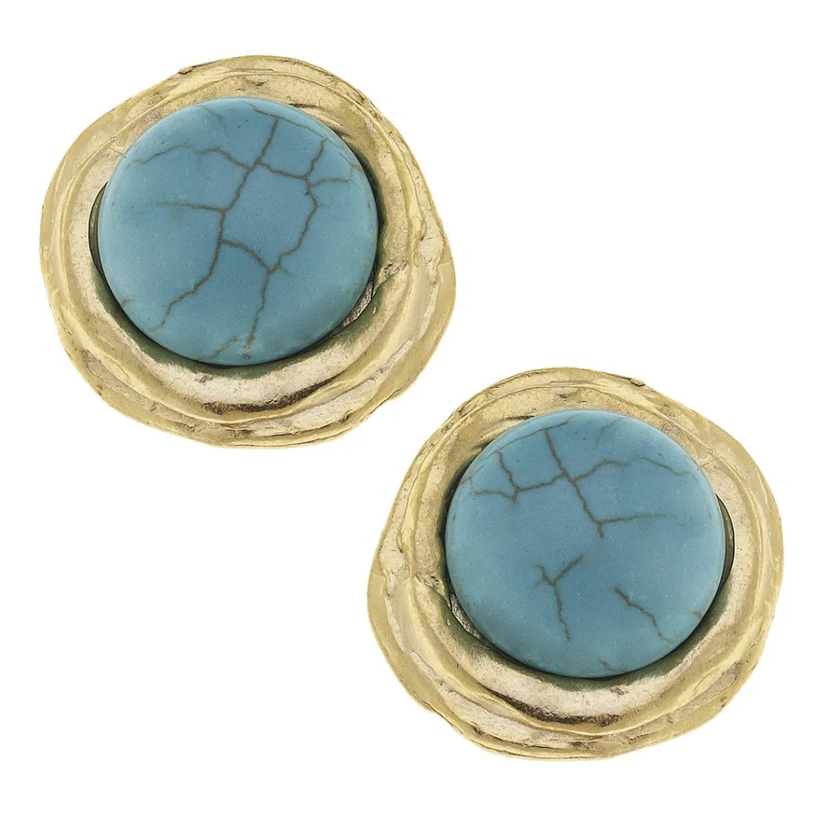 Round Turquoise Studs|Susan Shaw Outlet