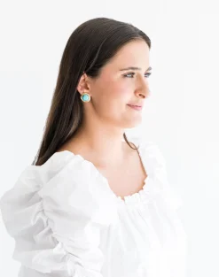 Round Turquoise Studs|Susan Shaw Outlet