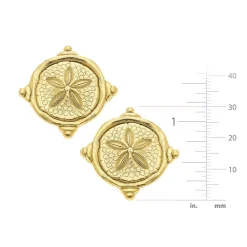 Sand Dollar Intaglio Studs|Susan Shaw Best