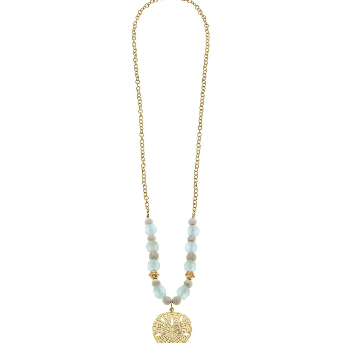 Sand Dollar Sea Glass Necklace|Susan Shaw Best