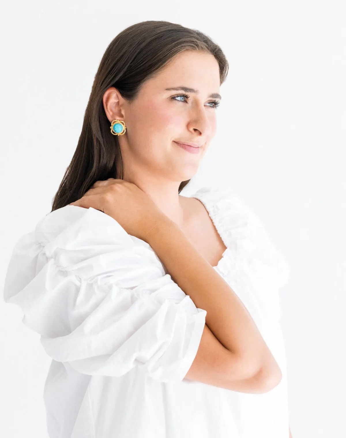 Scroll Turquoise Studs|Susan Shaw Sale
