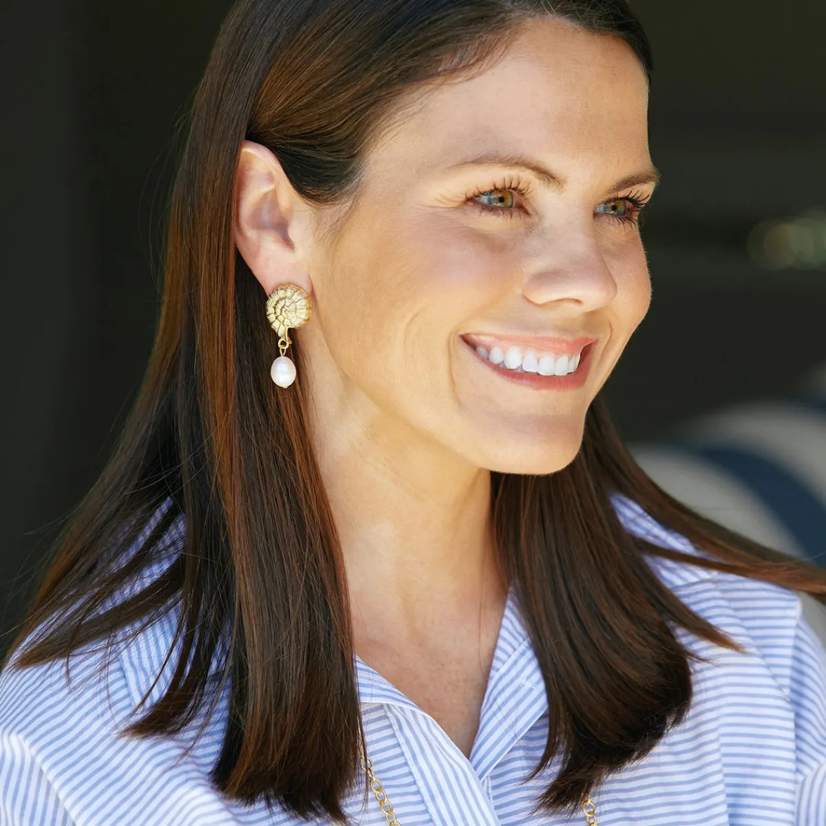 Shell Drop Earrings|Susan Shaw Outlet