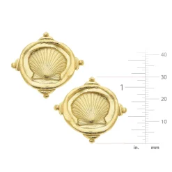 Shell Intaglio Studs|Susan Shaw Best