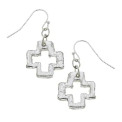 Small Open Cross Earrings|Susan Shaw Online