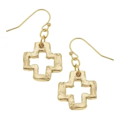 Small Open Cross Earrings|Susan Shaw Online