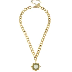 Small Venetian Glass Coin Necklace|Susan Shaw Online