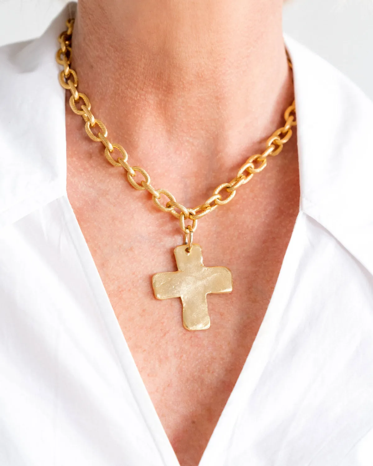 Solid Cross Necklace|Susan Shaw Sale