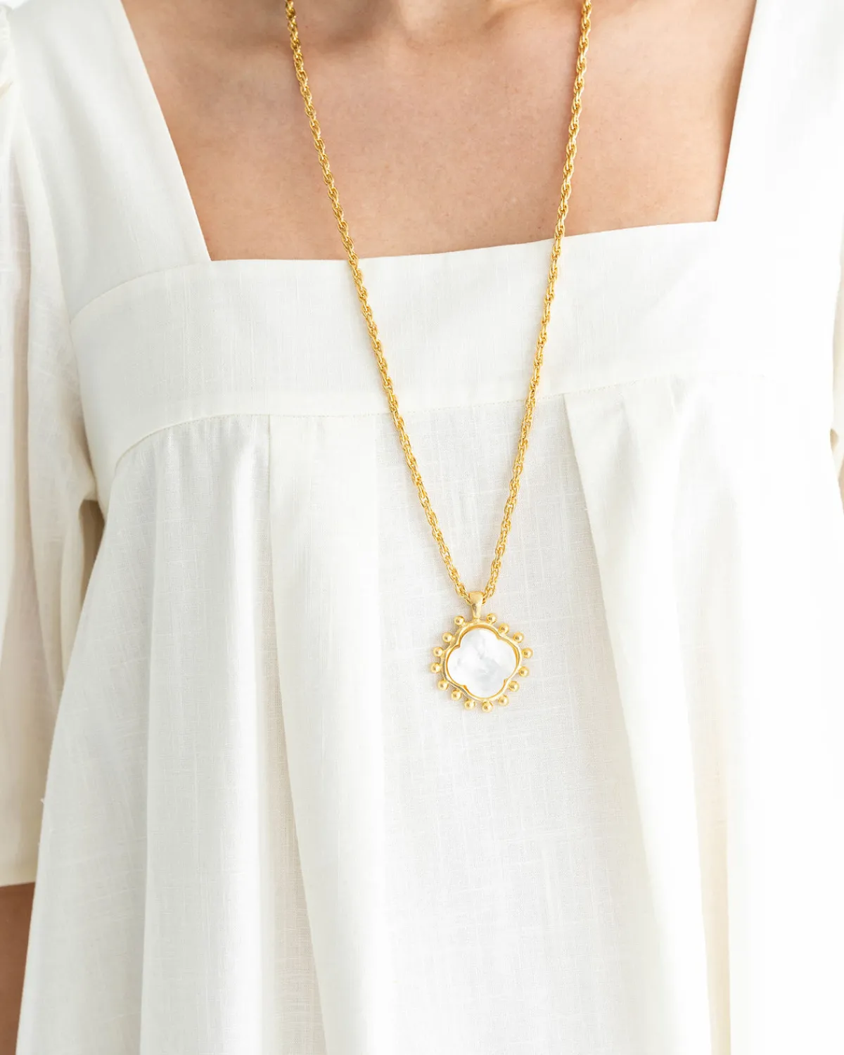 Sophie Long Clover Necklace|Susan Shaw Sale