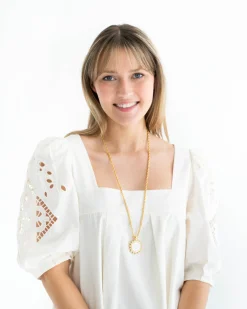Sophie Long Engraved Bee Necklace|Susan Shaw Discount