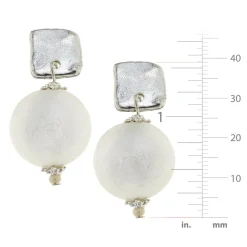 Square Cotton Pearl Drop Earrings|Susan Shaw Best