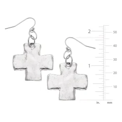 Square Cross Earrings|Susan Shaw Clearance