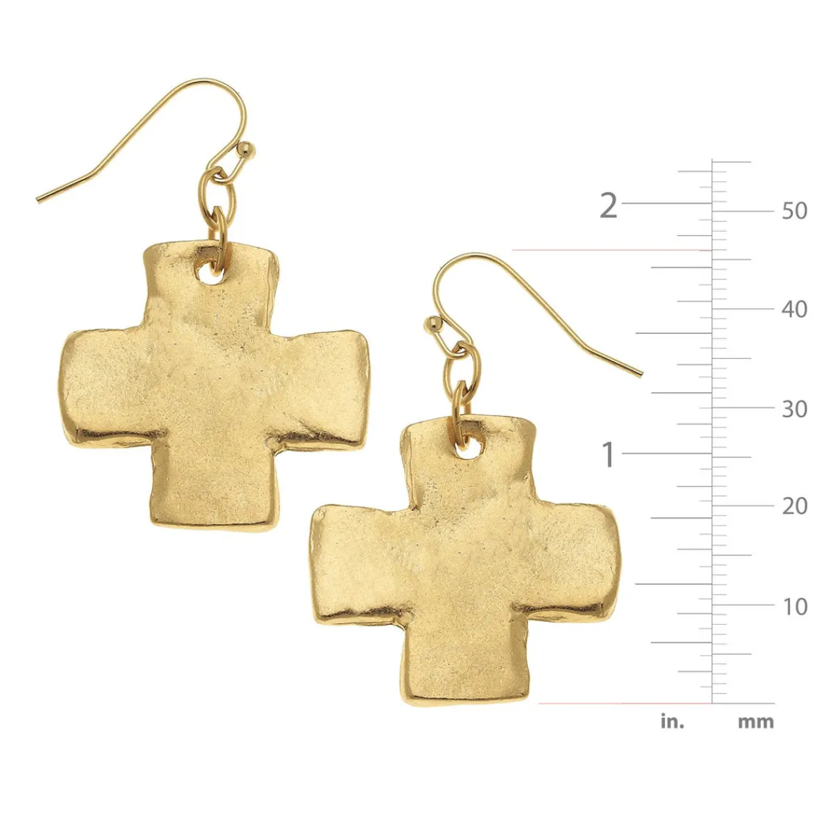 Square Cross Earrings|Susan Shaw Clearance
