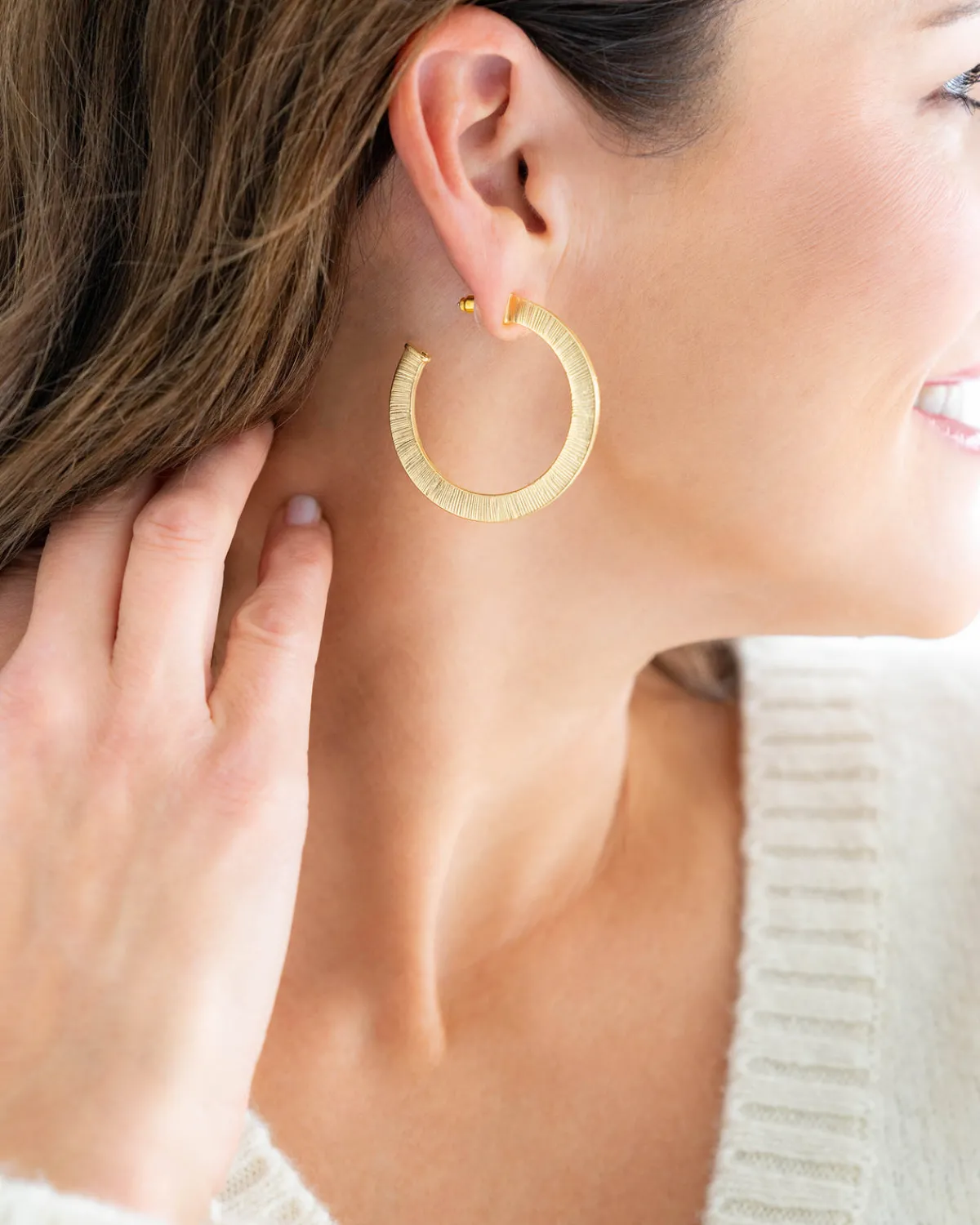 Textured Classic Hoops|Susan Shaw Hot