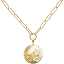 Tobacco Leaf Paperclip Necklace|Susan Shaw Outlet