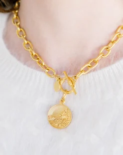 Tobacco Leaf Toggle Necklace|Susan Shaw