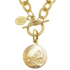 Tobacco Leaf Toggle Necklace|Susan Shaw