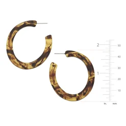 Tortoise Flat Hoops|Susan Shaw Clearance
