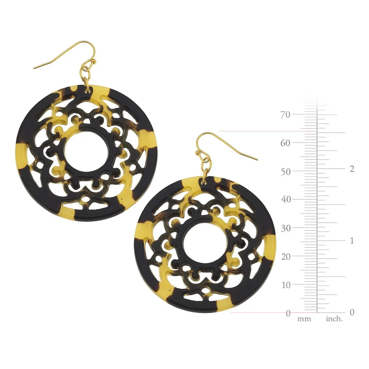 Tortoise Medallion Earrings|Susan Shaw Outlet