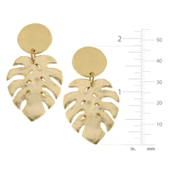 Tropical Palm Leaf Earrings|Susan Shaw Outlet