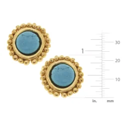 Turquoise Dotted Studs|Susan Shaw Discount