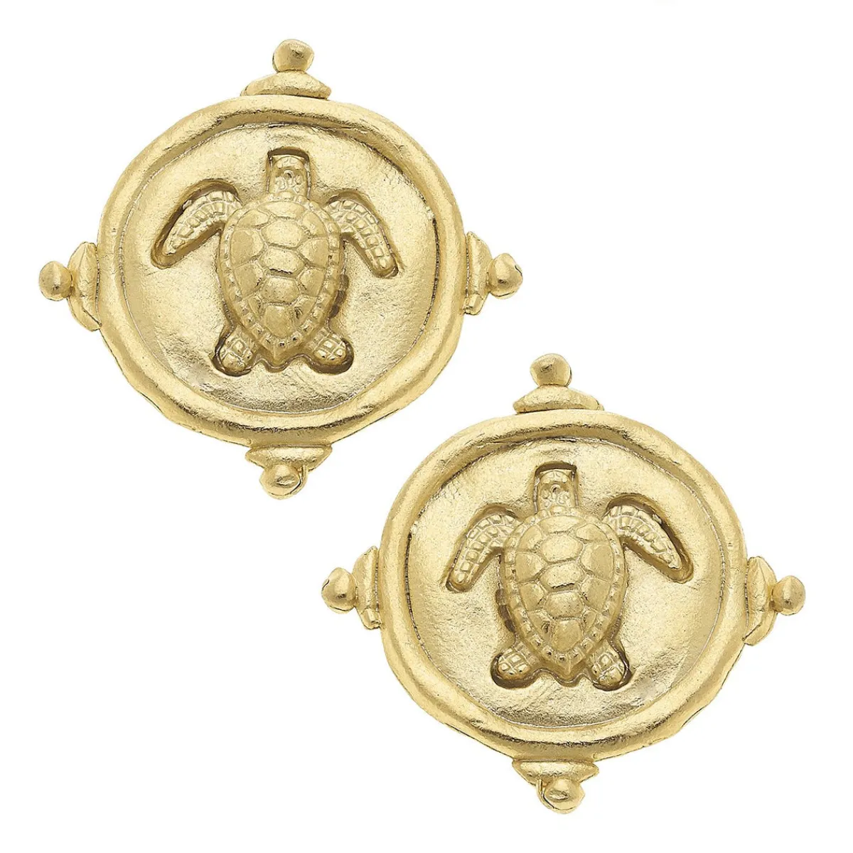 Turtle Intaglio Studs|Susan Shaw Best