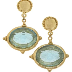 Venetian Glass Bee Earrings|Susan Shaw Online