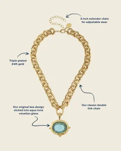 Venetian Glass Bee Necklace|Susan Shaw Clearance