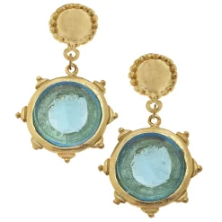 Venetian Glass Coin Earrings|Susan Shaw Clearance