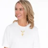 Vintage Gold Cross Pearl Necklace|Susan Shaw Discount