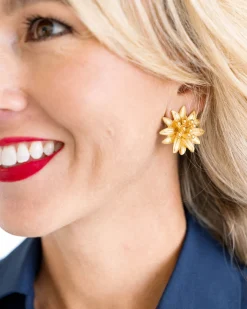 Water Lily Studs|Susan Shaw Hot